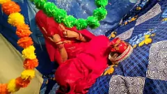 Desi Wife's eerste Karwa Chauth met Suhag Rat Sex